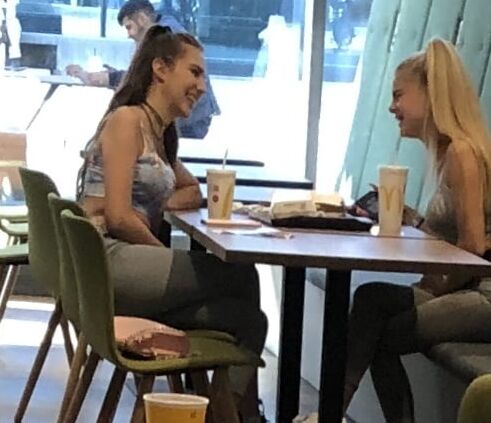 In public....