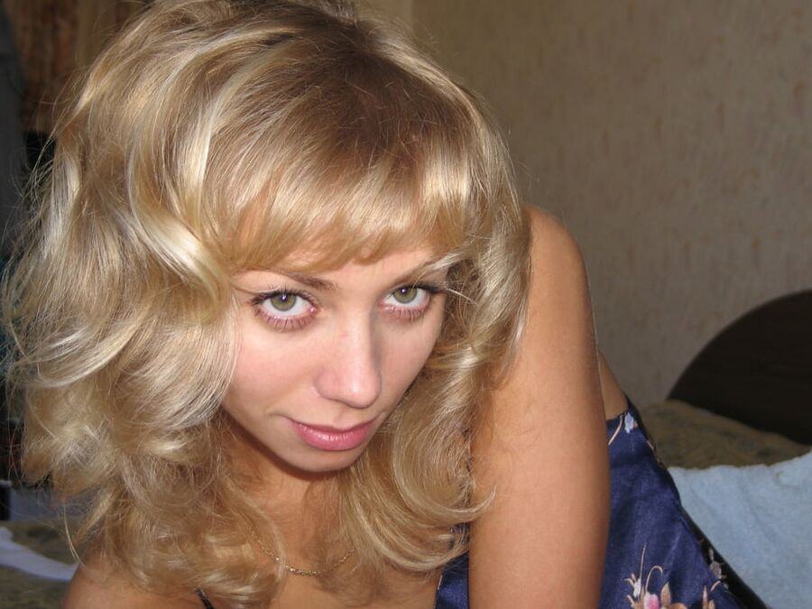 Russian blond beauty enjoying