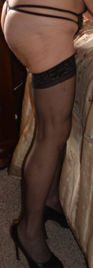 Black Lace Teddy with Gold Brocada