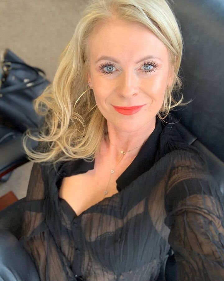 My hot teacher Anna in sexy outfit