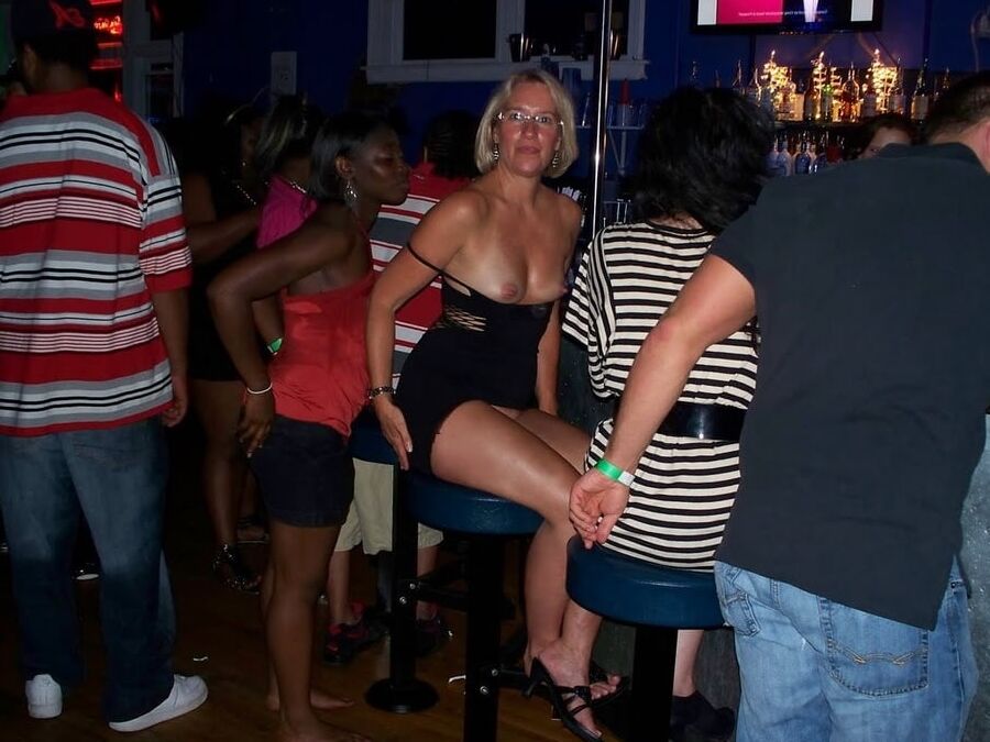 Granny Flashing In Bars