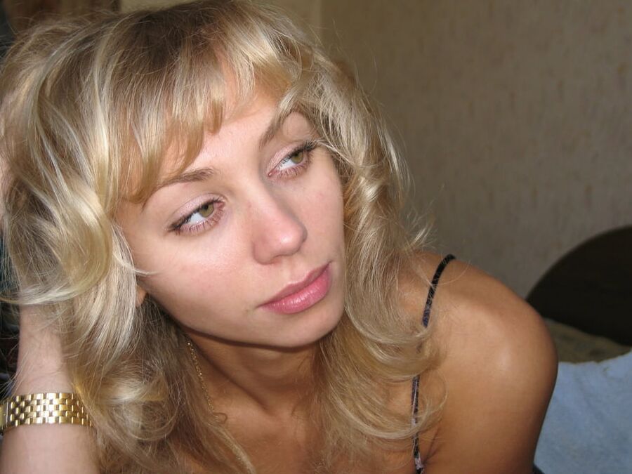 Russian blond beauty enjoying
