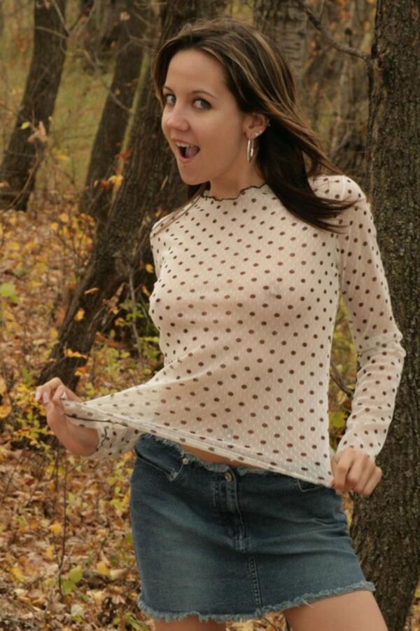 Granny Flashing Outside