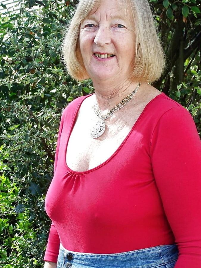 braless granny mature
