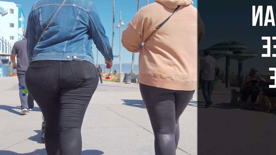 BBW with sexy wide hips and fat ass in jeans (BOOTY FOLLOW)(