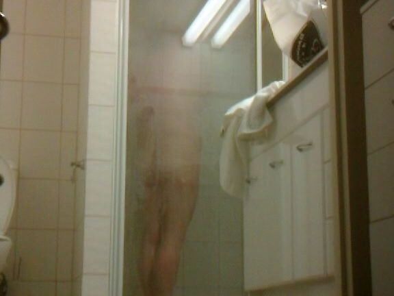 Hot big tit and hairy mature in shower