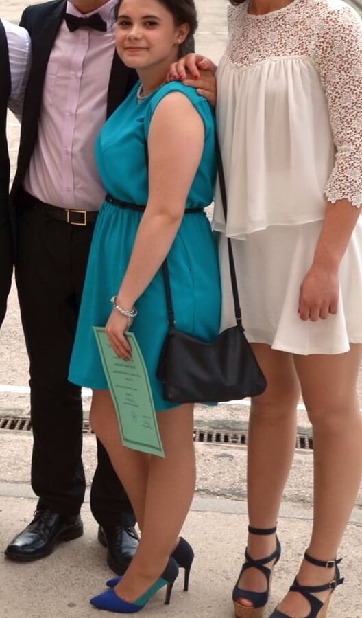 Graduation Pantyhose - Blue Dress Girl