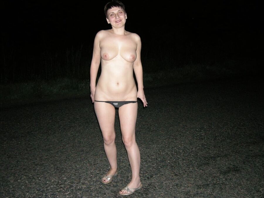 Late night flashing with nice milf
