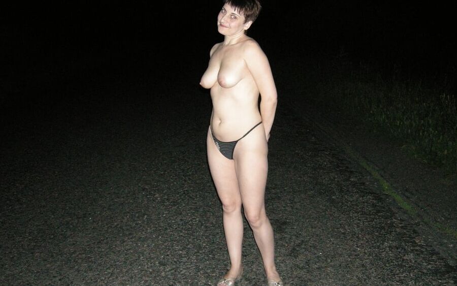 Late night flashing with nice milf