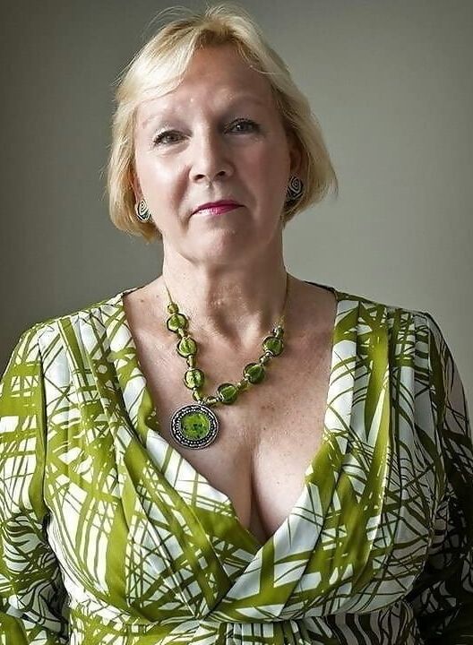 braless granny mature
