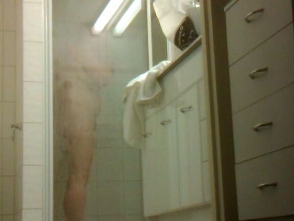 Hot big tit and hairy mature in shower