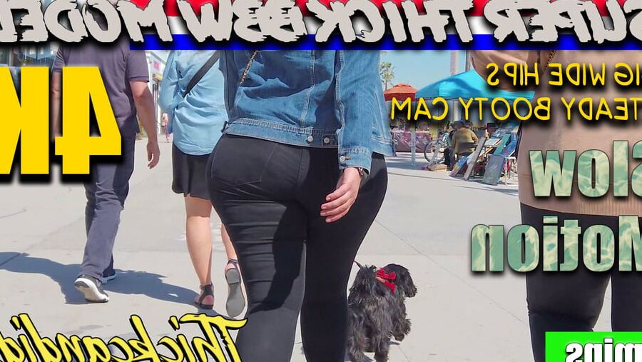 BBW with sexy wide hips and fat ass in jeans (BOOTY FOLLOW)(