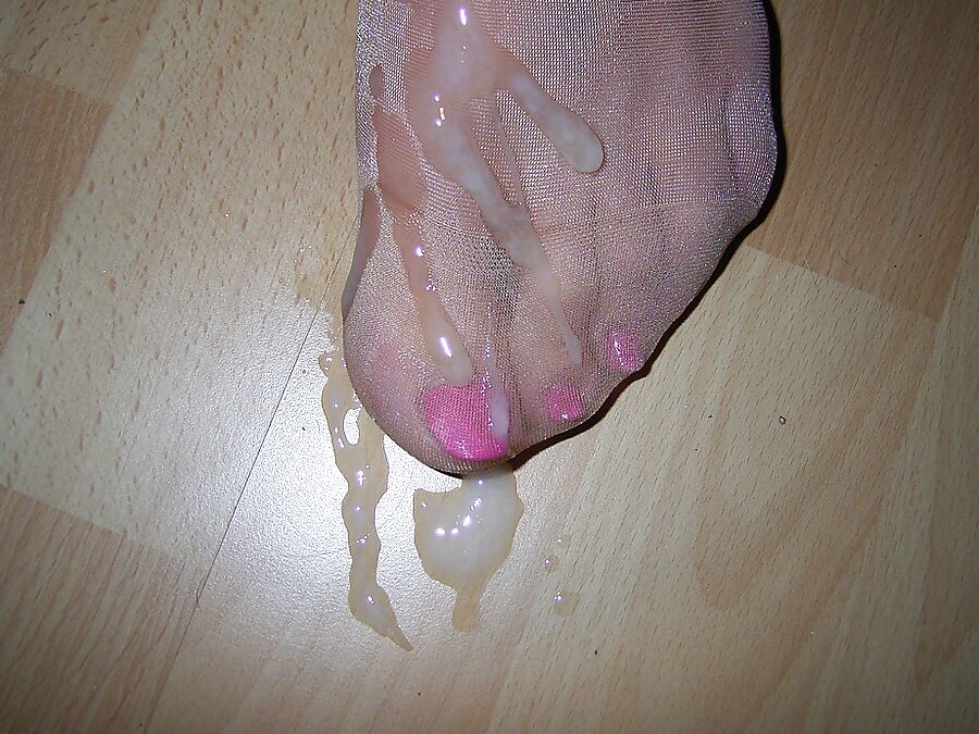 Wife nylon feet