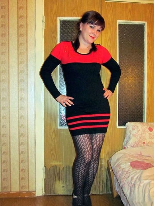 Russian wife in stockings