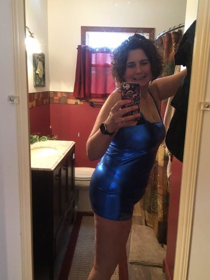 MILF SEXY BLUE DRESS HEELS