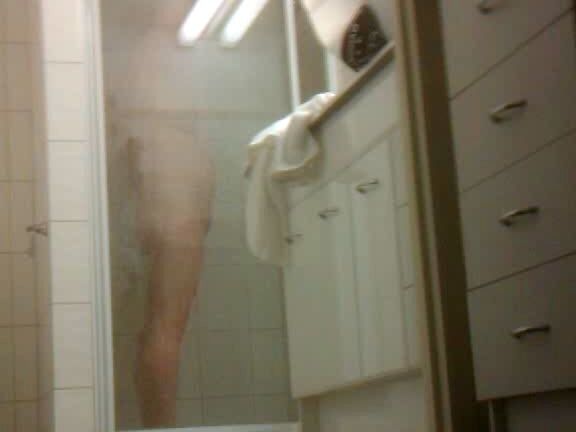 Hot big tit and hairy mature in shower