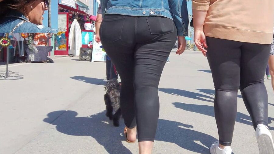 BBW with sexy wide hips and fat ass in jeans (BOOTY FOLLOW)(