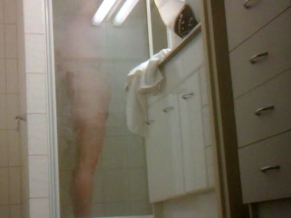 Hot big tit and hairy mature in shower