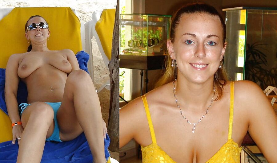 dressed and undressed on the beach