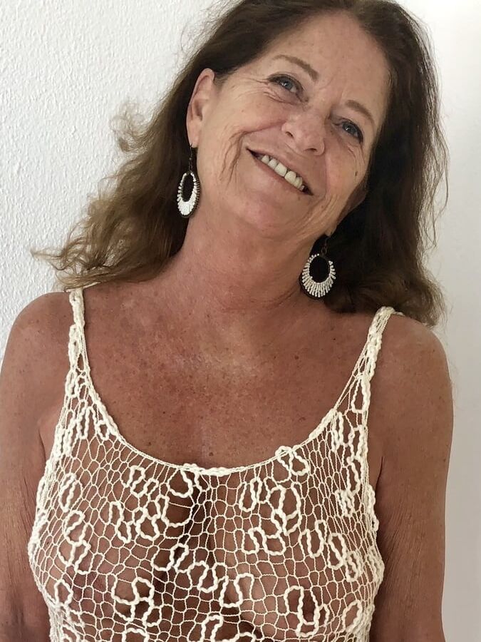 braless granny mature