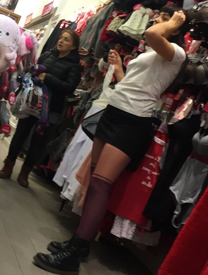 Pantyhosed Shopping - Cheap Shop Staff