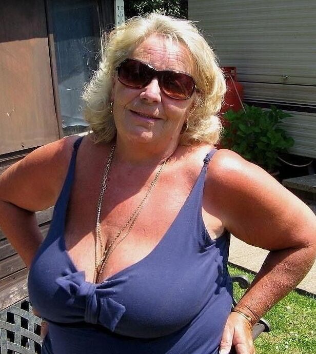 braless granny mature