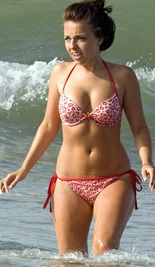 Louisa Lytton sexy in a red bikini.