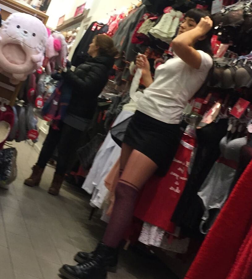 Pantyhosed Shopping - Cheap Shop Staff