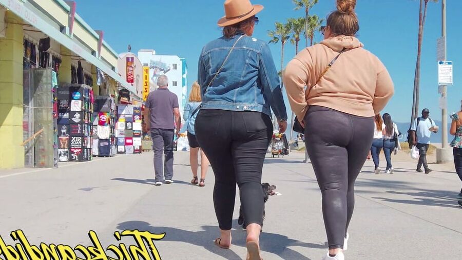 BBW with sexy wide hips and fat ass in jeans (BOOTY FOLLOW)(