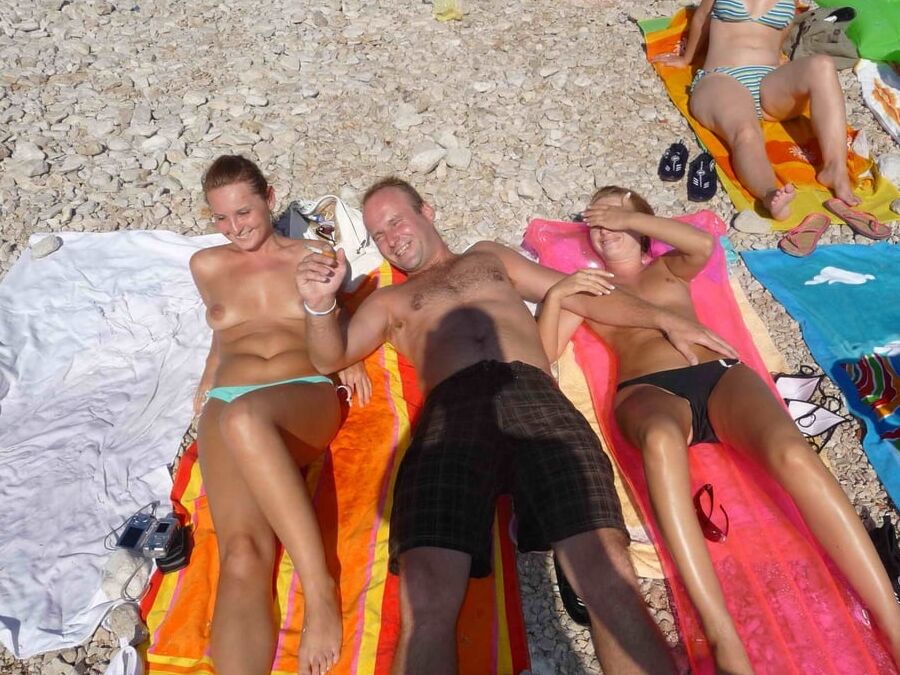 top less beach