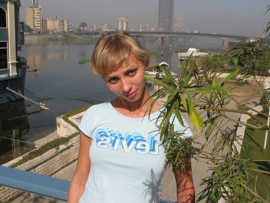Russian blond beauty enjoying