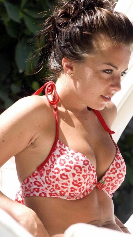 Louisa Lytton sexy in a red bikini.