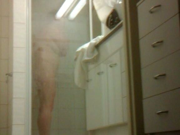 Hot big tit and hairy mature in shower