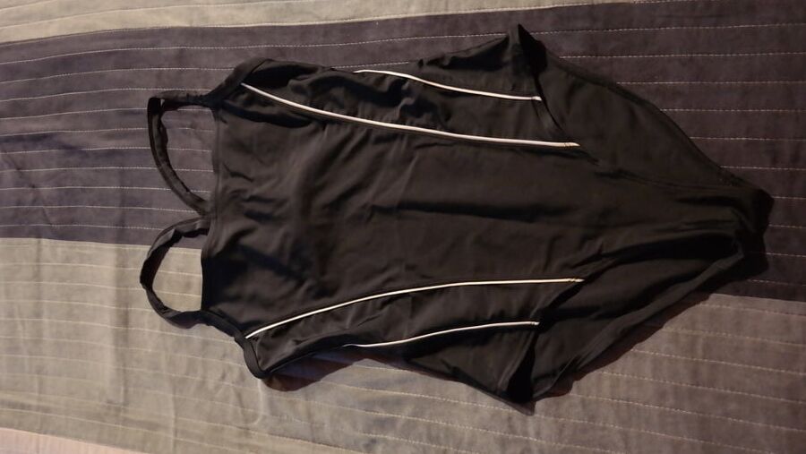 My mom&;s swimsuits and a bodysuit.