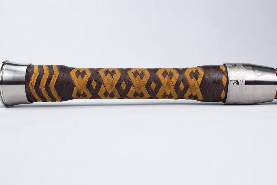 -Tail braided leather flogger