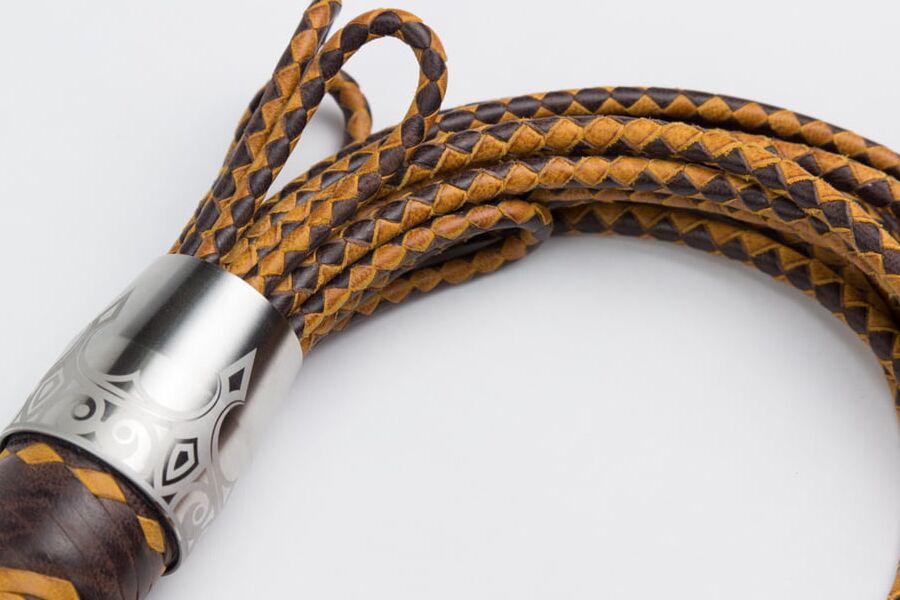 -Tail braided leather flogger