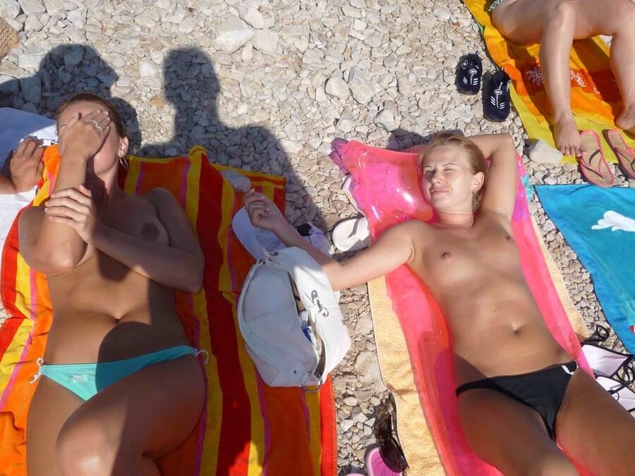 top less beach