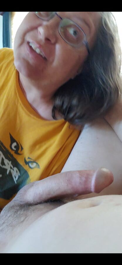 Chubby slut sucks again