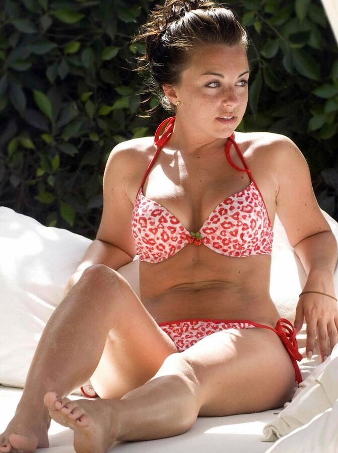 Louisa Lytton sexy in a red bikini.