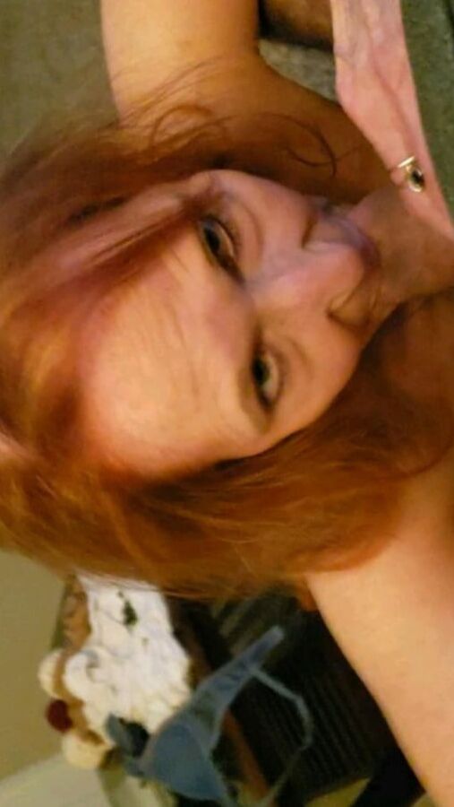 Redhead blowjob