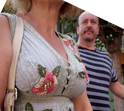 Busty milf with husband