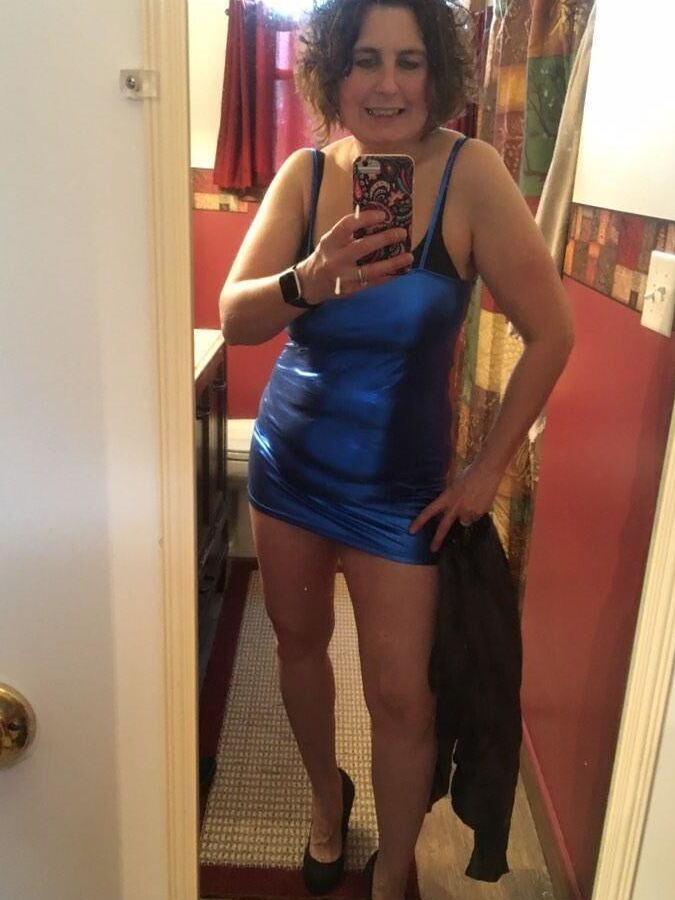 MILF SEXY BLUE DRESS HEELS