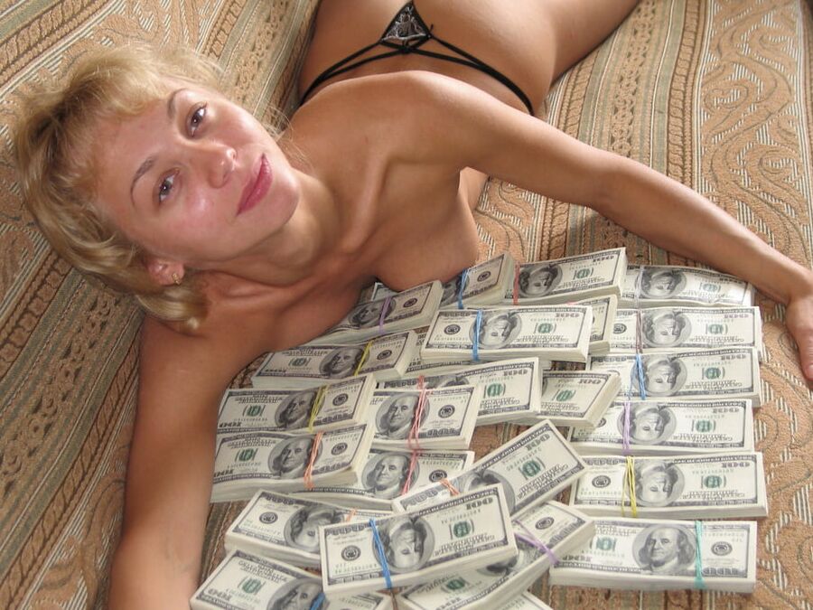 Russian blond beauty enjoying
