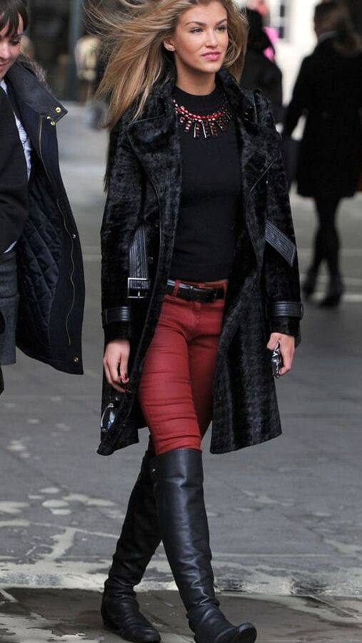Female Celebrity Boots &amp; Leather - Amy Willerton