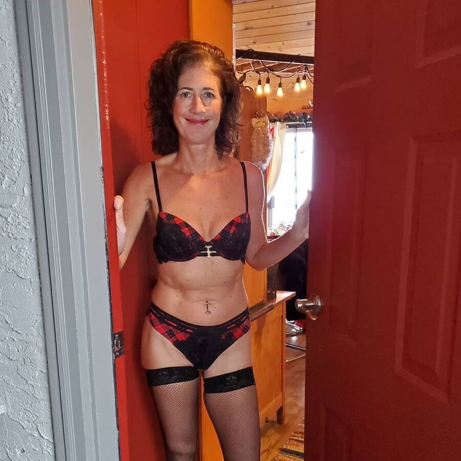 Horny amateur mature teasing in bathroom