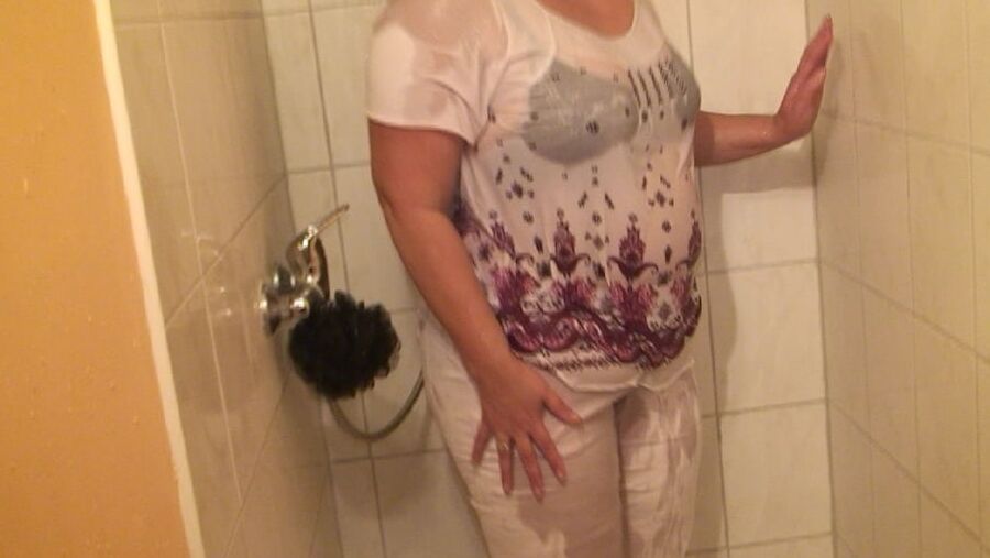 I shower in clothes and then strip
