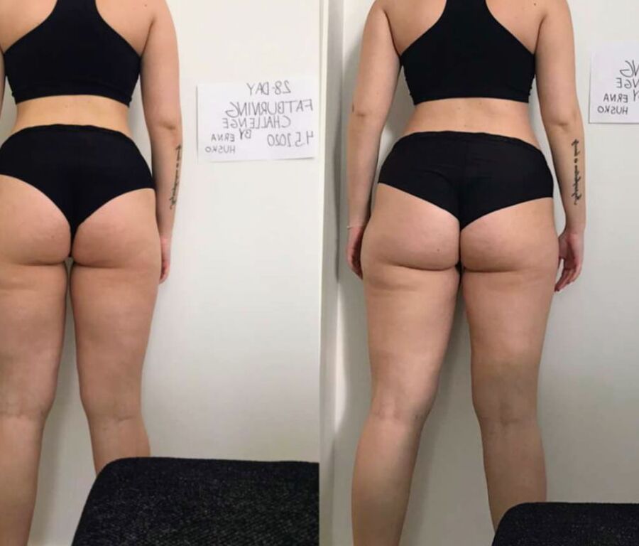 Before after booty