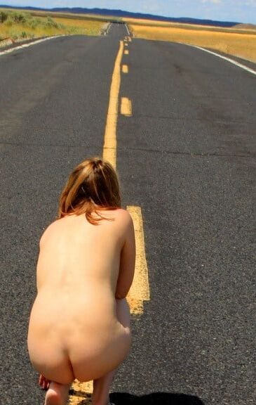 Matures in the road nude