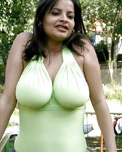 Newly married Indian desi wife with big boobs