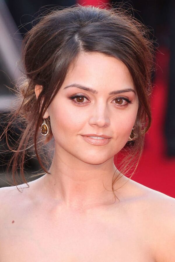 Jenna Coleman pulling lots of cute faces